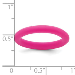 Silicone Fuchsia 3mm Round Band