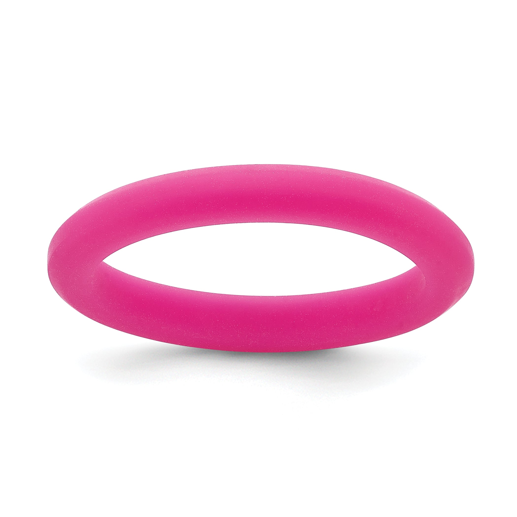 Silicone Fuchsia 3mm Round Band