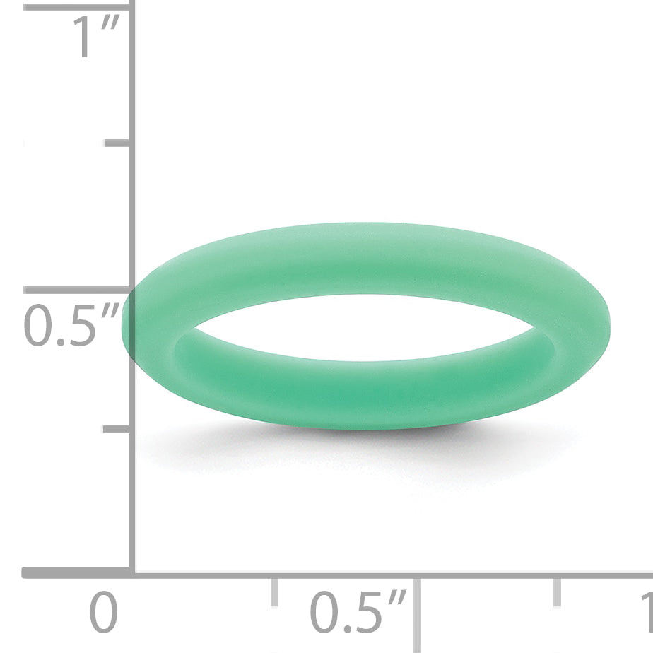 Silicone Green 3mm Round Band