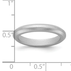 Silicone Metallic Silver 3mm Band