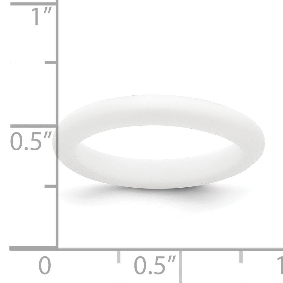 Silicone White 3mm Band