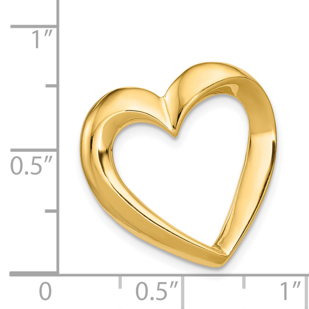 14K Heart Slide