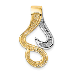 14K Two-Tone Reversible Fancy Omega Slide