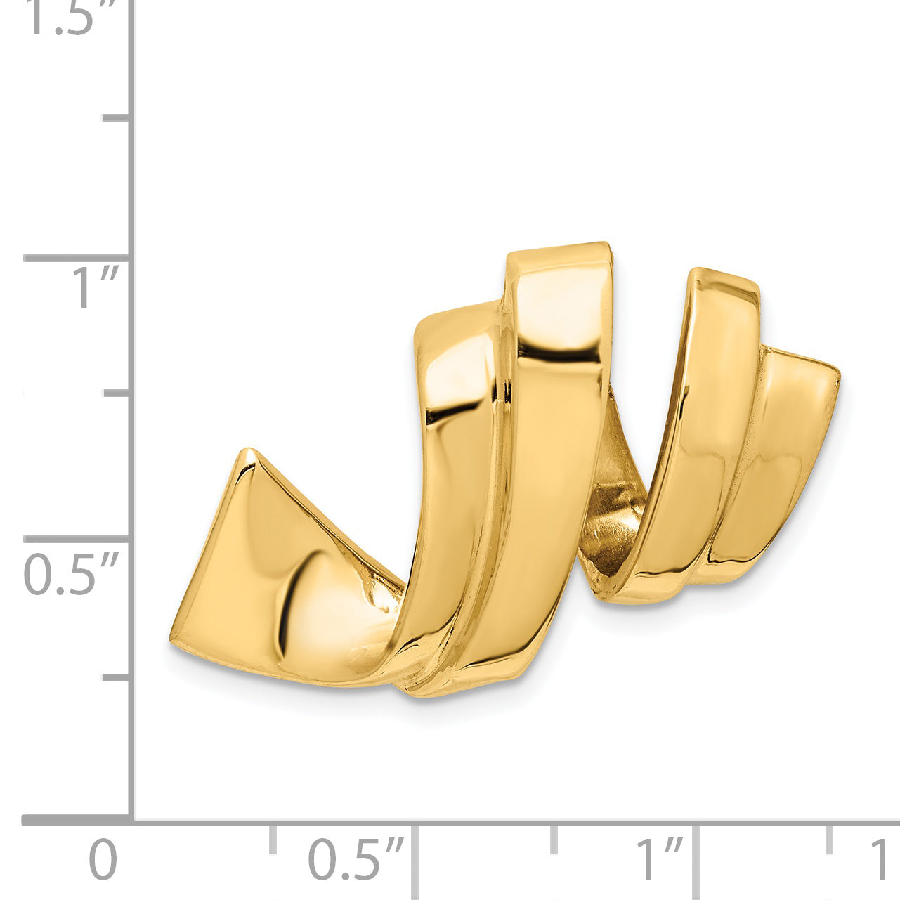 14K Fits up to 8mm Regular, 10mm Fancy Reversible Omega Slide