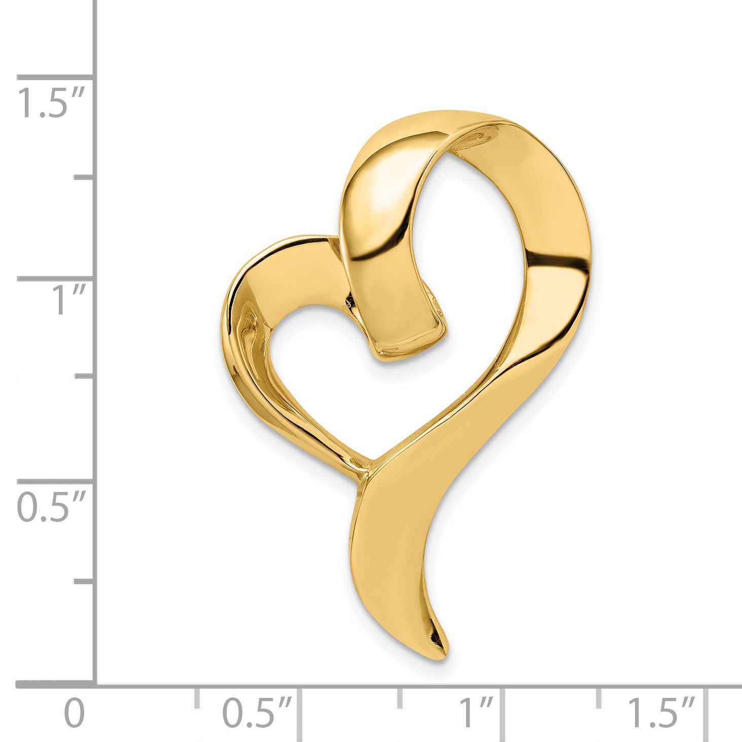 14K Heart Slide