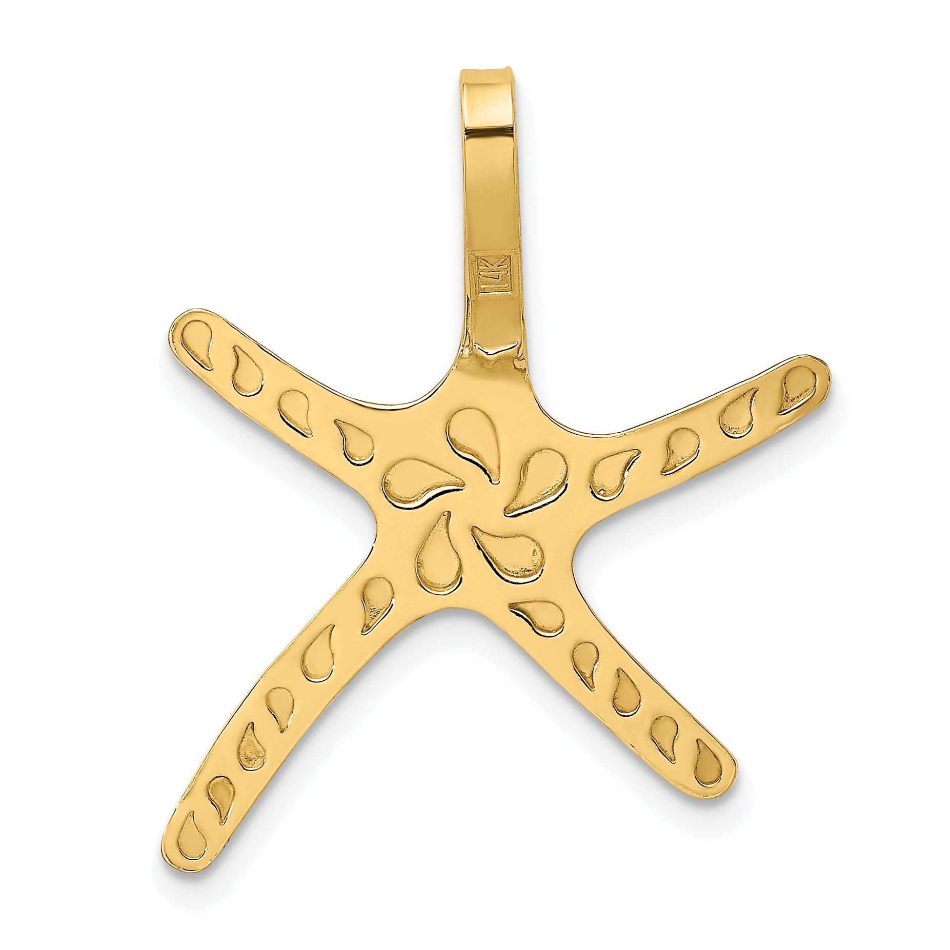 14K Polished Starfish Chain Slide