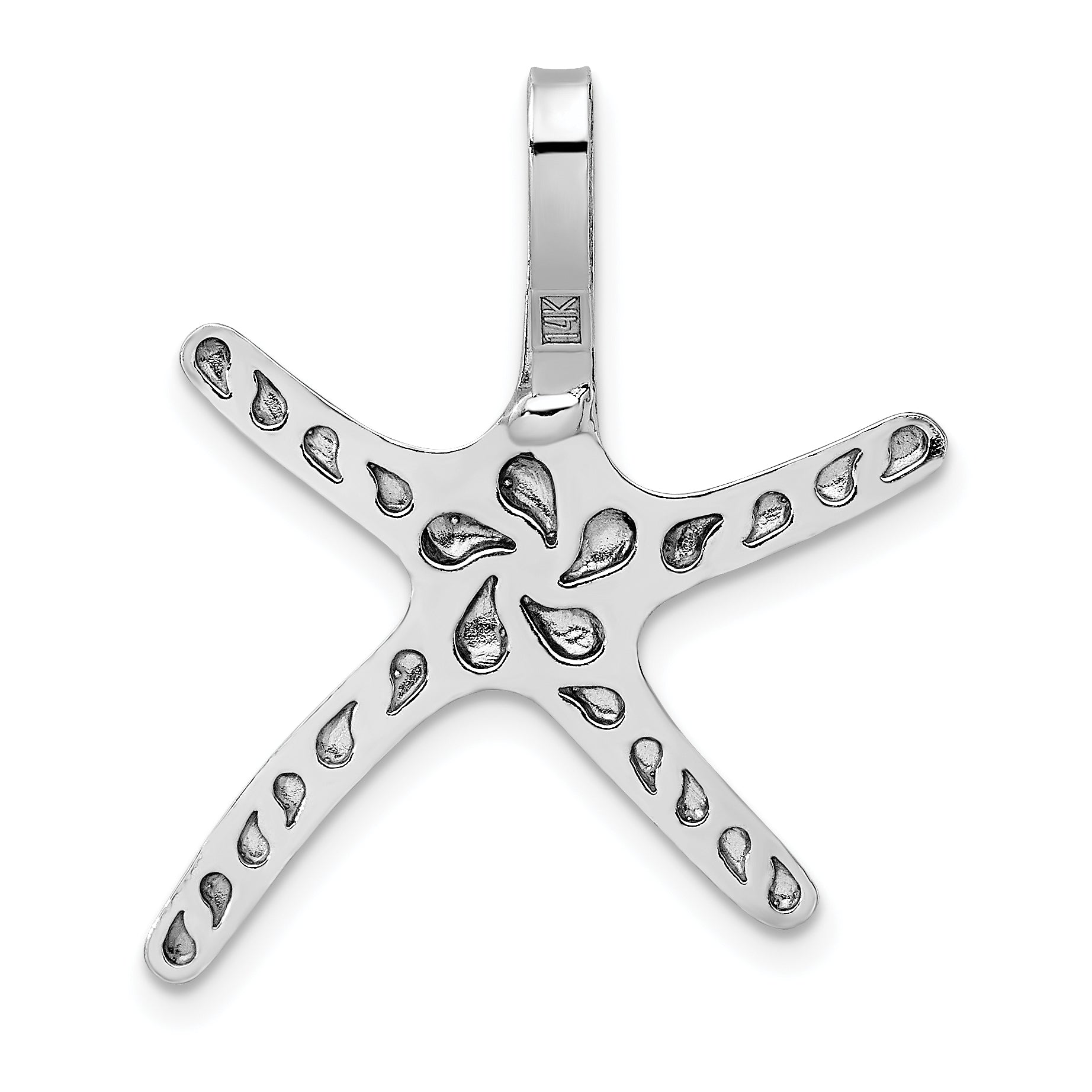 14K White Gold Starfish Chain Slide