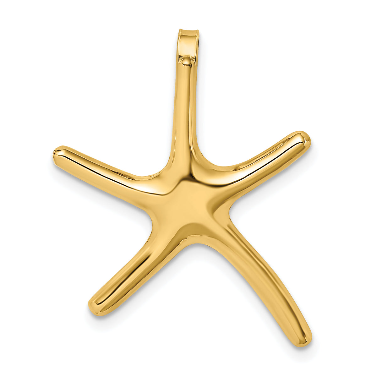 14K Polished Starfish Chain Slide