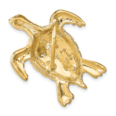 14K Polished Sea Turtle Slide