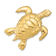 14K Polished Sea Turtle Slide