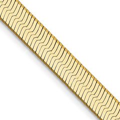 14K 24 inch 5mm Silky Herringbone with Lobster Clasp Chain