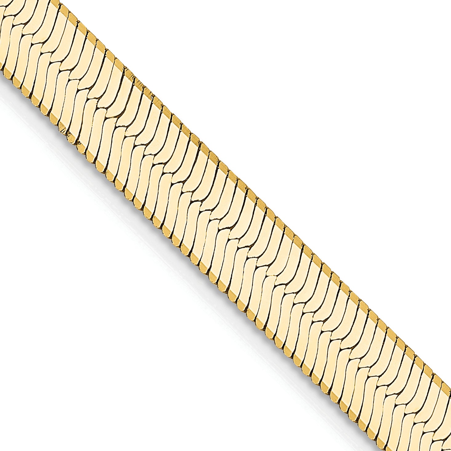 14K 30 inch 5.5mm Silky Herringbone with Lobster Clasp Chain