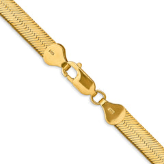 14K 16 inch 6.5mm Silky Herringbone with Lobster Clasp Chain