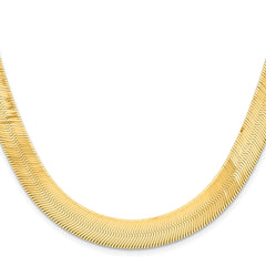 14K 18 inch 10mm Silky Herringbone with Lobster Clasp Chain