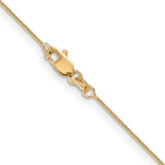 14K 16 inch .65mm Round Snake with Lobster Clasp Chain