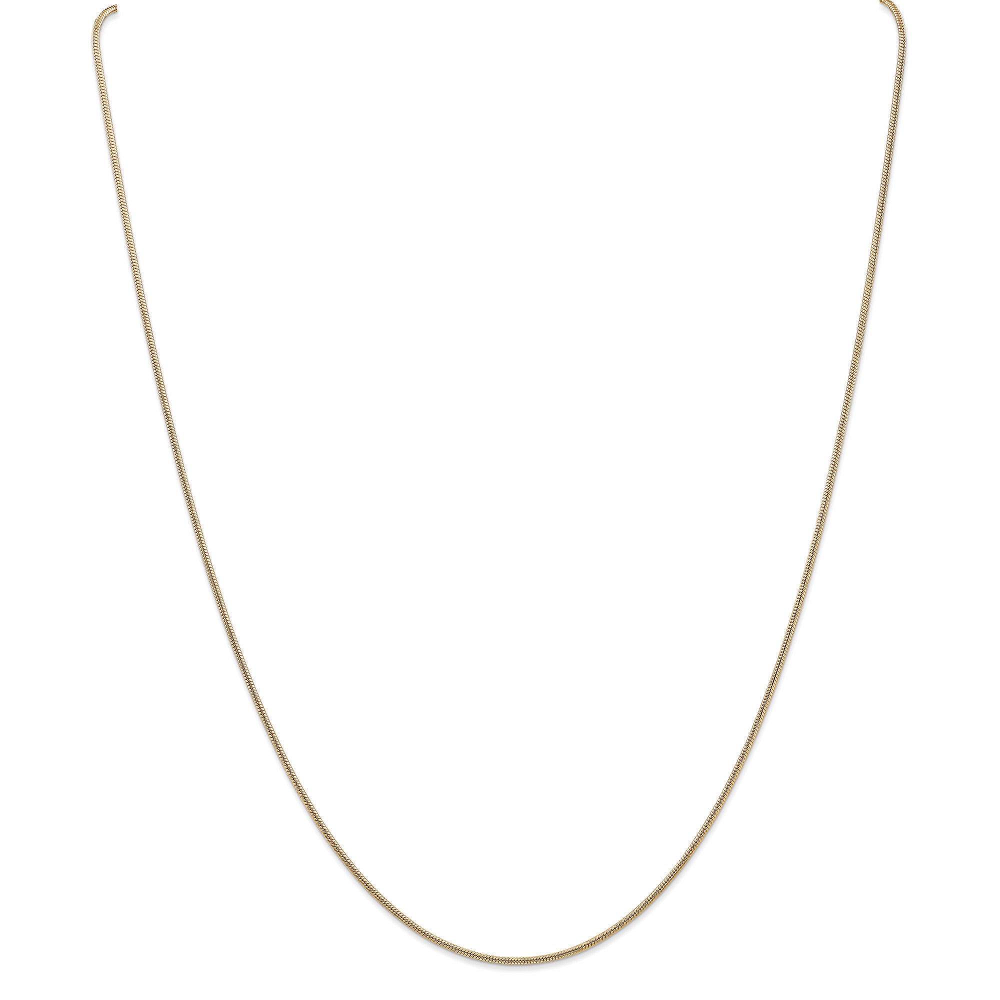 14K 1.2mm Round Snake Chain