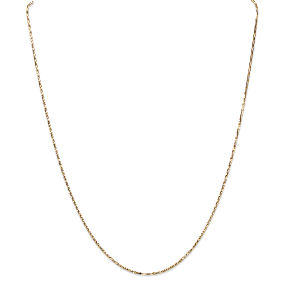 14K 1.2mm Round Snake Chain