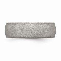 Stainless Steel Stone Finish 7mm Band