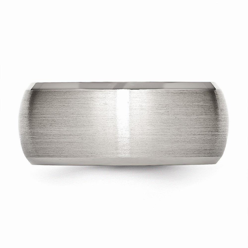 Stainless Steel Beveled Edge 10mm Brushed and Polished Band