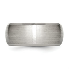 Stainless Steel Brushed and Polished 10mm Beveled Edge Band