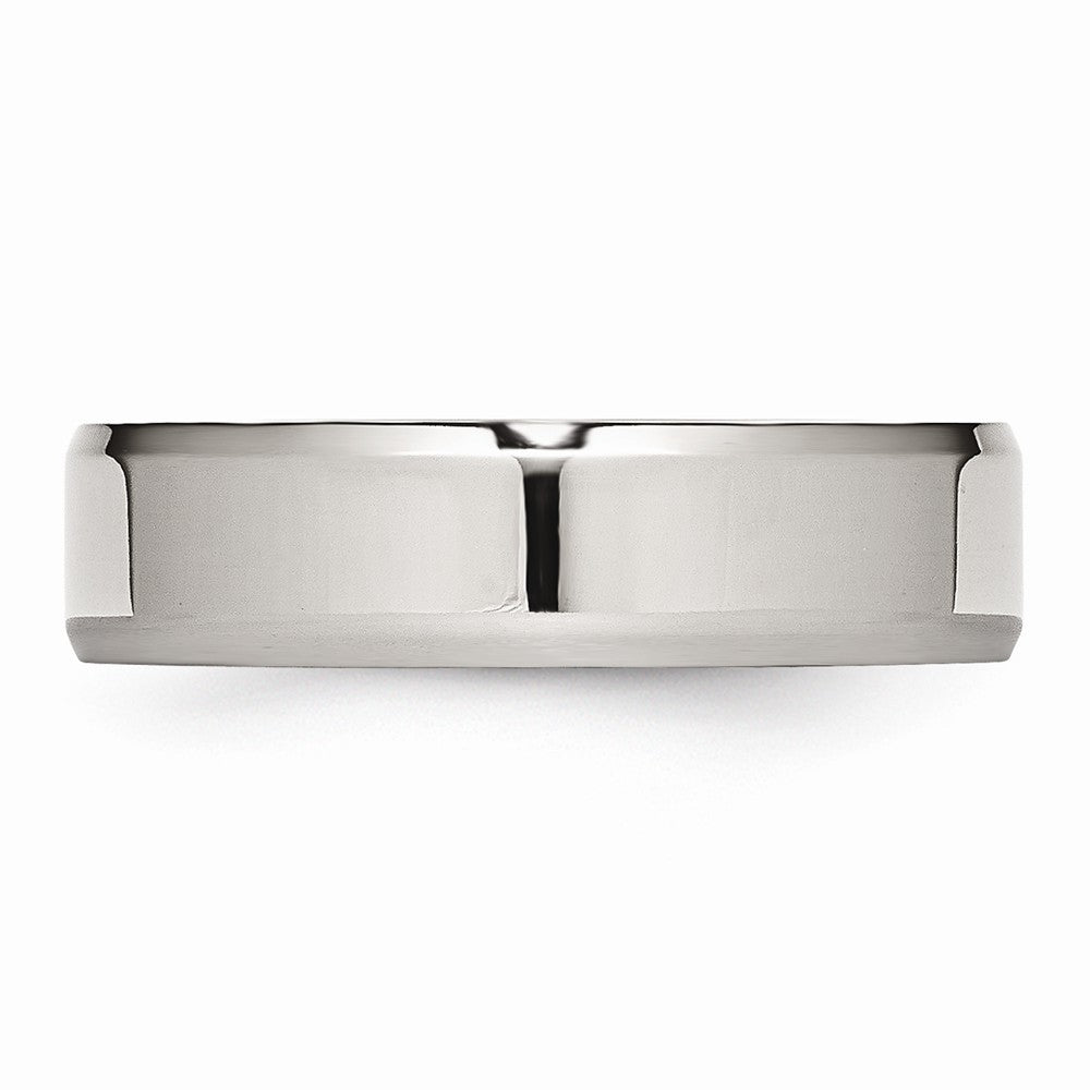 Stainless Steel Beveled Edge 6mm Polished Band