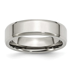 Stainless Steel Beveled Edge 6mm Polished Band