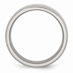 Stainless Steel Beveled Edge 8mm Polished Band