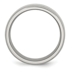 Stainless Steel Polished 8mm Beveled Edge Band