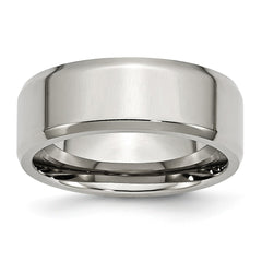 Stainless Steel Beveled Edge 8mm Polished Band