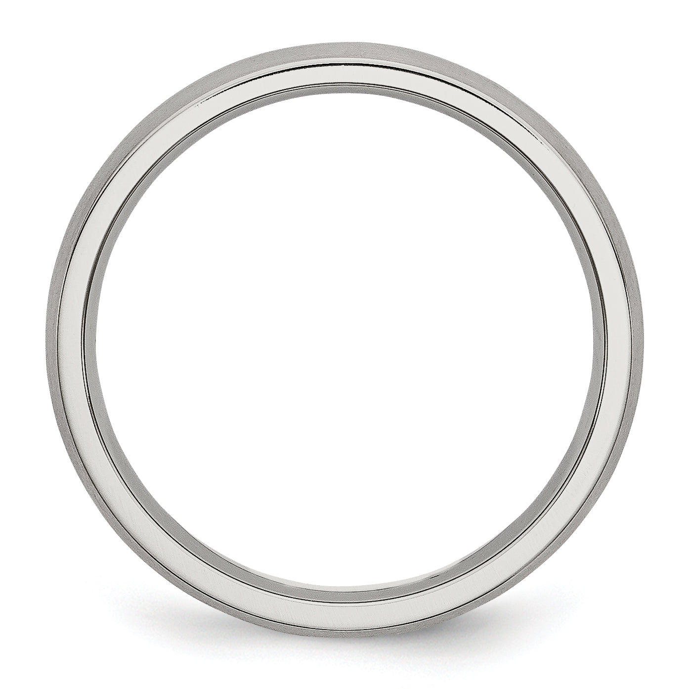 Stainless Steel Brushed 4mm Half Round Band