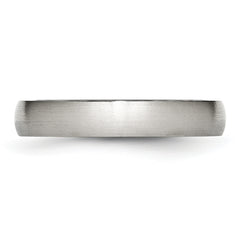 Stainless Steel Brushed 4mm Half Round Band