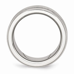 Stainless Steel Multirow 13mm CZ Ring