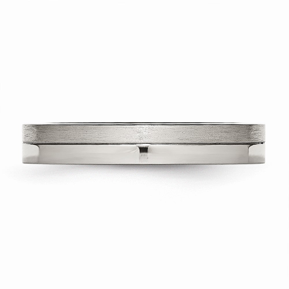 Stainless Steel 4mm Brushed & Polished Band