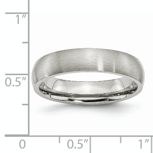 Stainless Steel Brushed 5mm Half Round Band