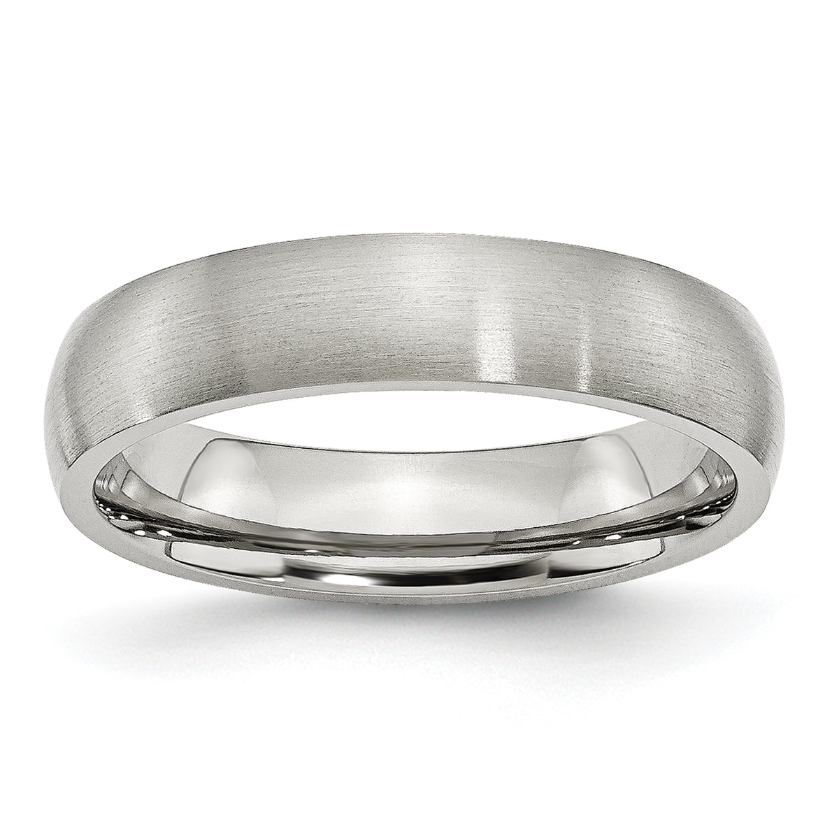 Stainless Steel Brushed 5mm Half Round Band