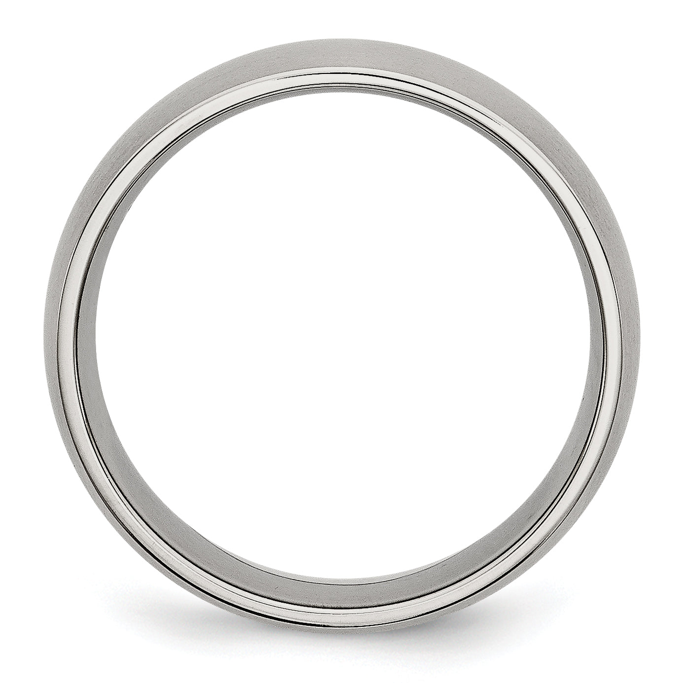 Stainless Steel Brushed 7mm Half Round Band