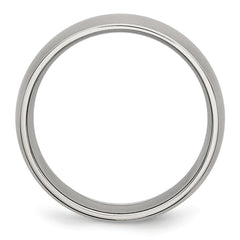 Stainless Steel Brushed 7mm Half Round Band