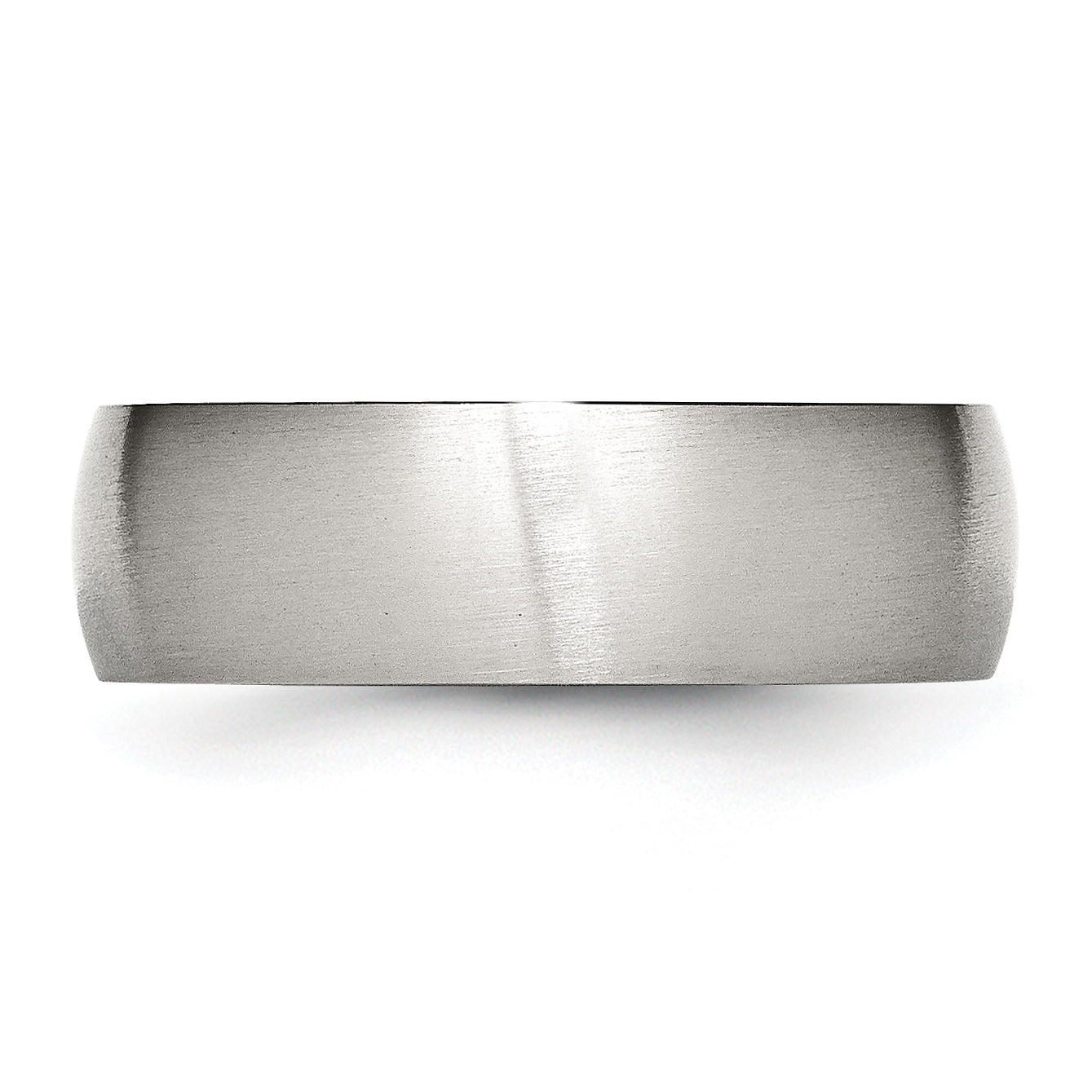 Stainless Steel Brushed 7mm Half Round Band