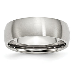 Stainless Steel Brushed 7mm Half Round Band