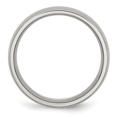 Stainless Steel Brushed 8mm Half Round Band