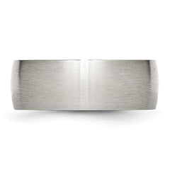 Stainless Steel Brushed 8mm Half Round Band