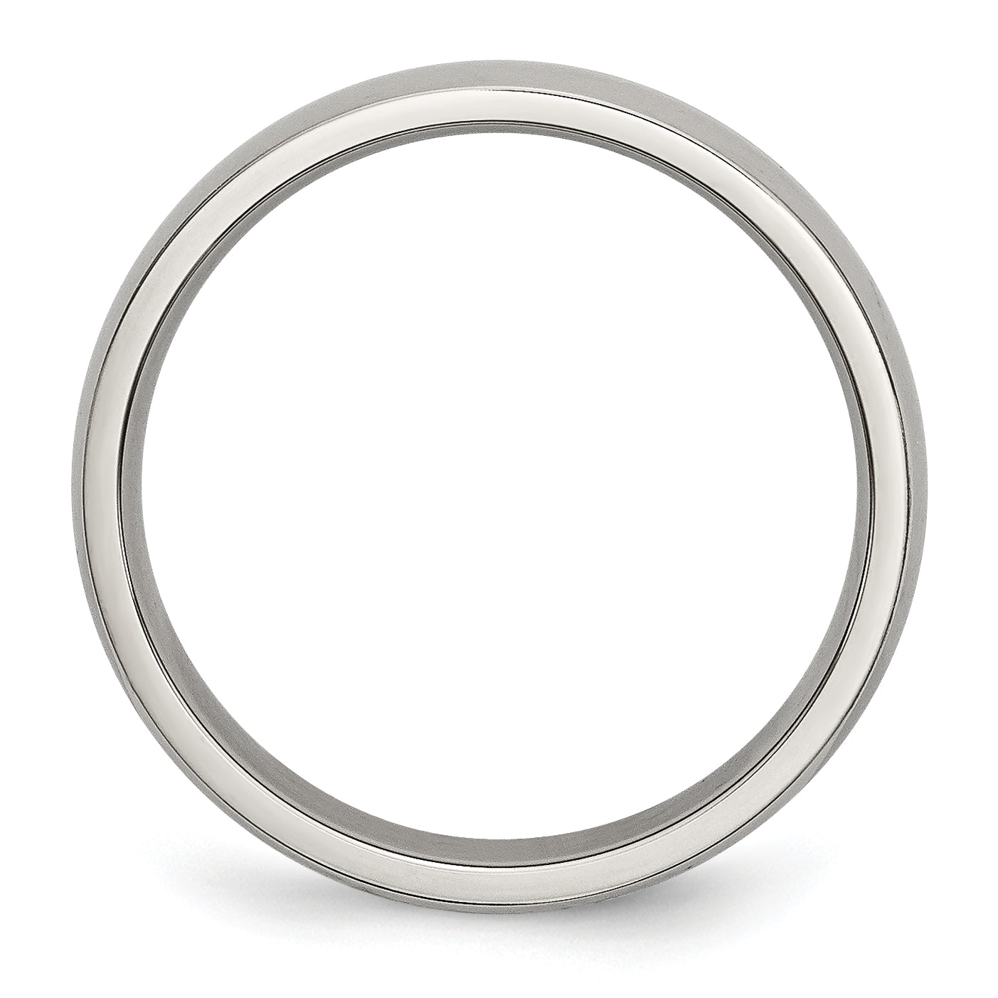 Stainless Steel Polished 4mm Half Round Band