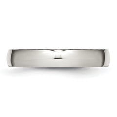 Stainless Steel Polished 4mm Half Round Band