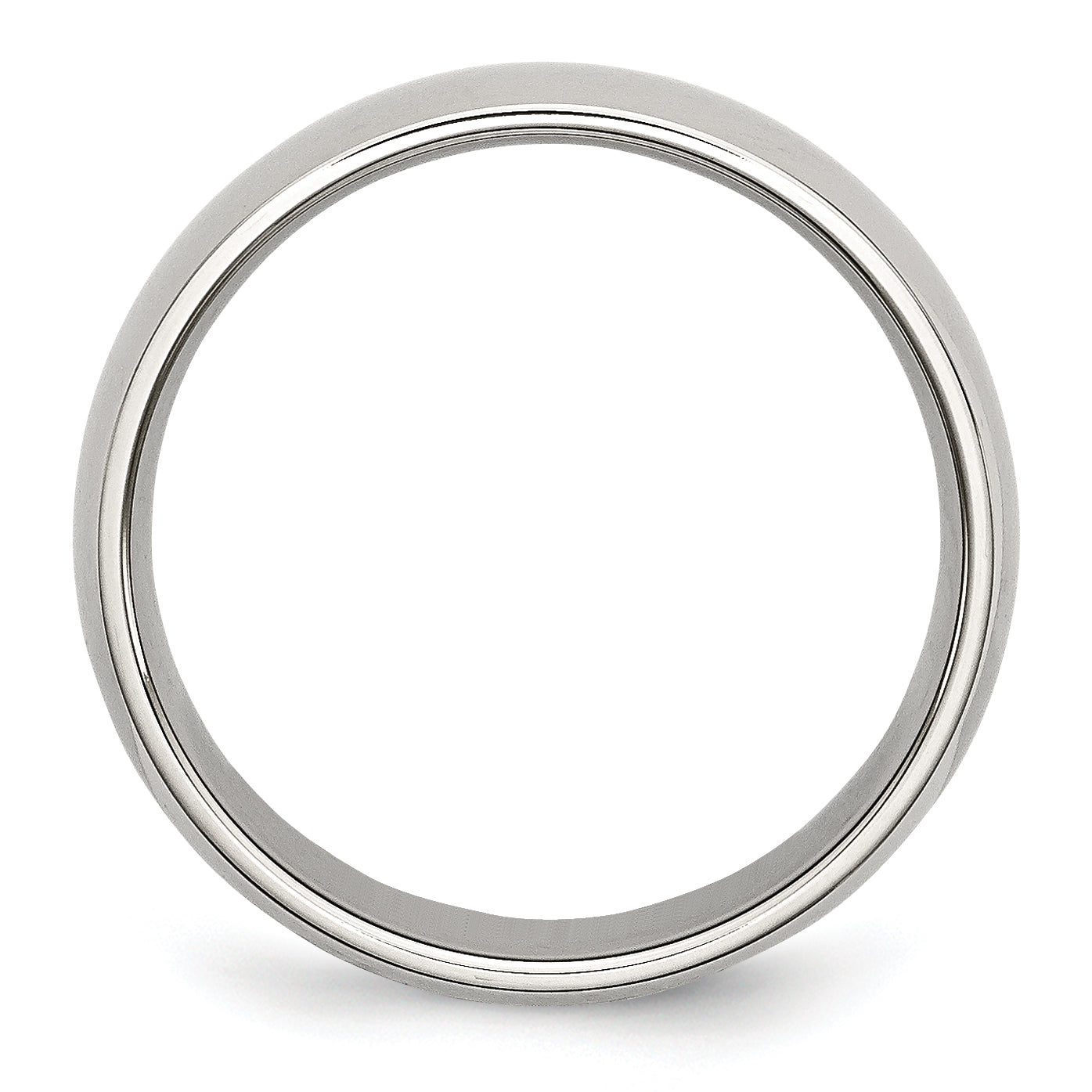 Stainless Steel Polished 6mm Half Round Band