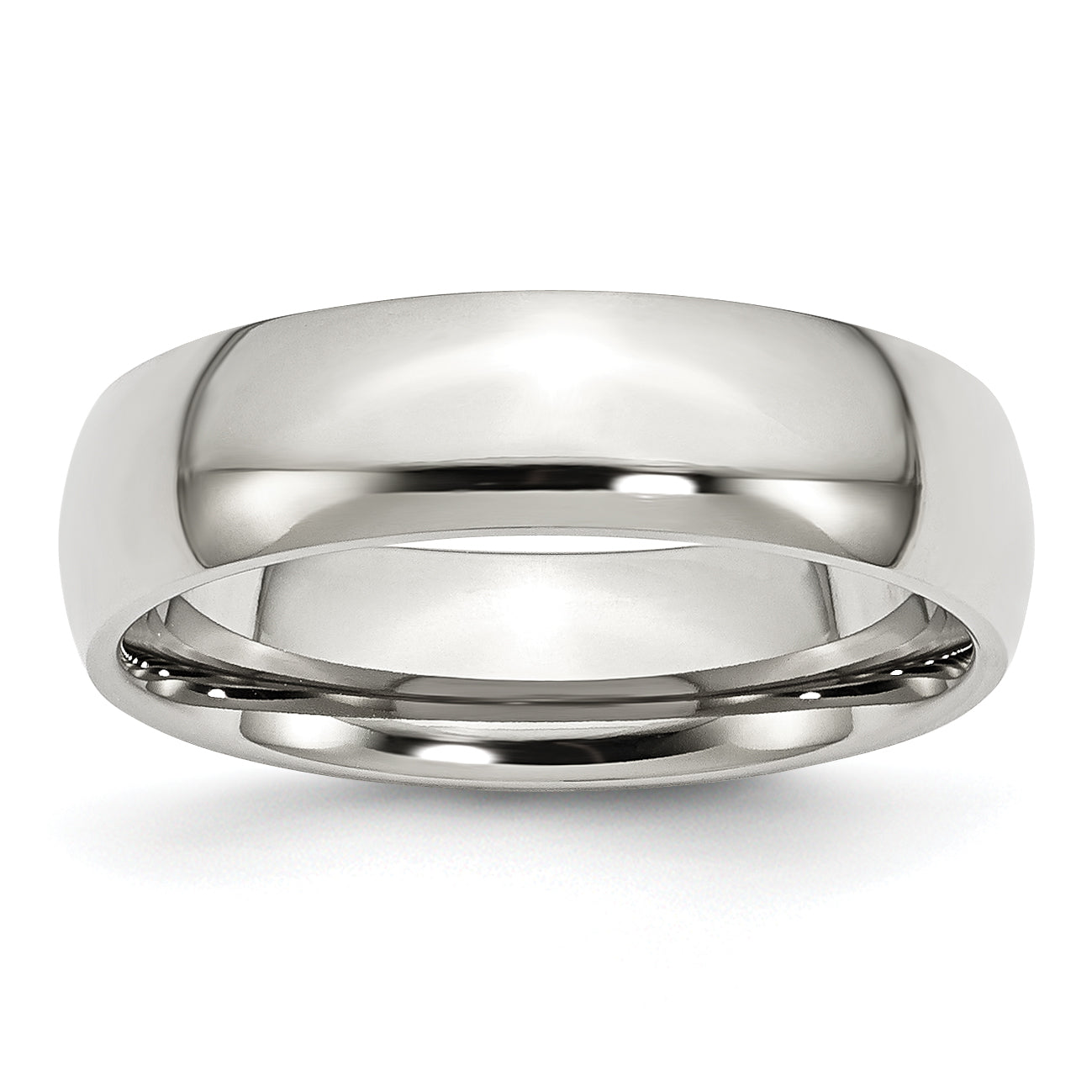 Stainless Steel Polished 6mm Half Round Band