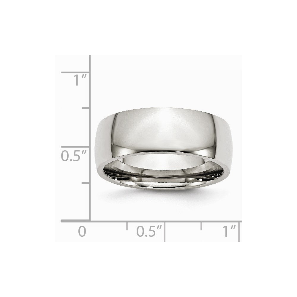 Stainless Steel 8mm Polished Band