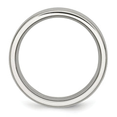 Stainless Steel Polished 8mm Grooved Band