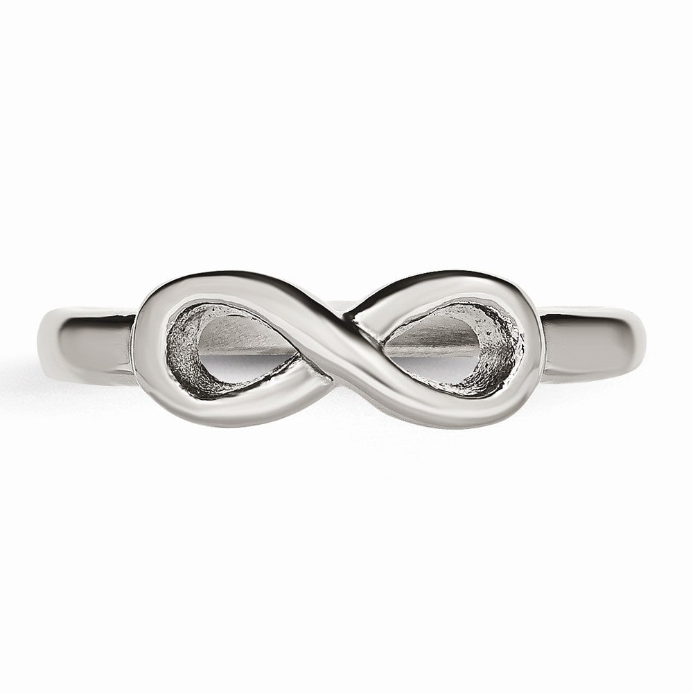 Stainless Steel Polished Infinity Symbol Ring