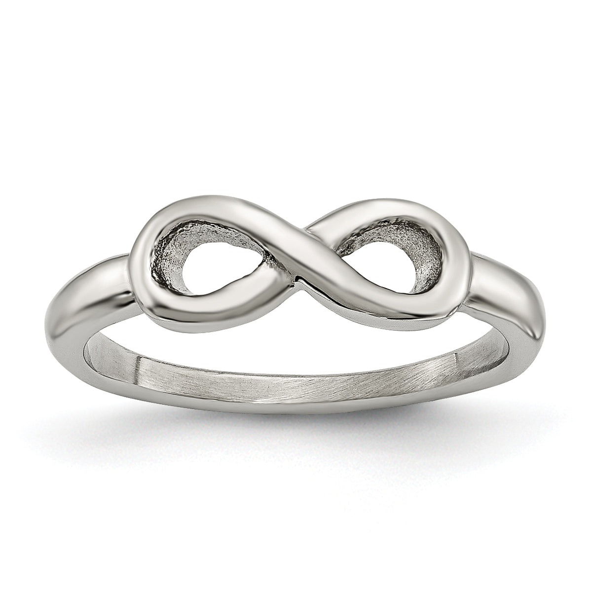 Stainless Steel Polished Infinity Symbol Ring