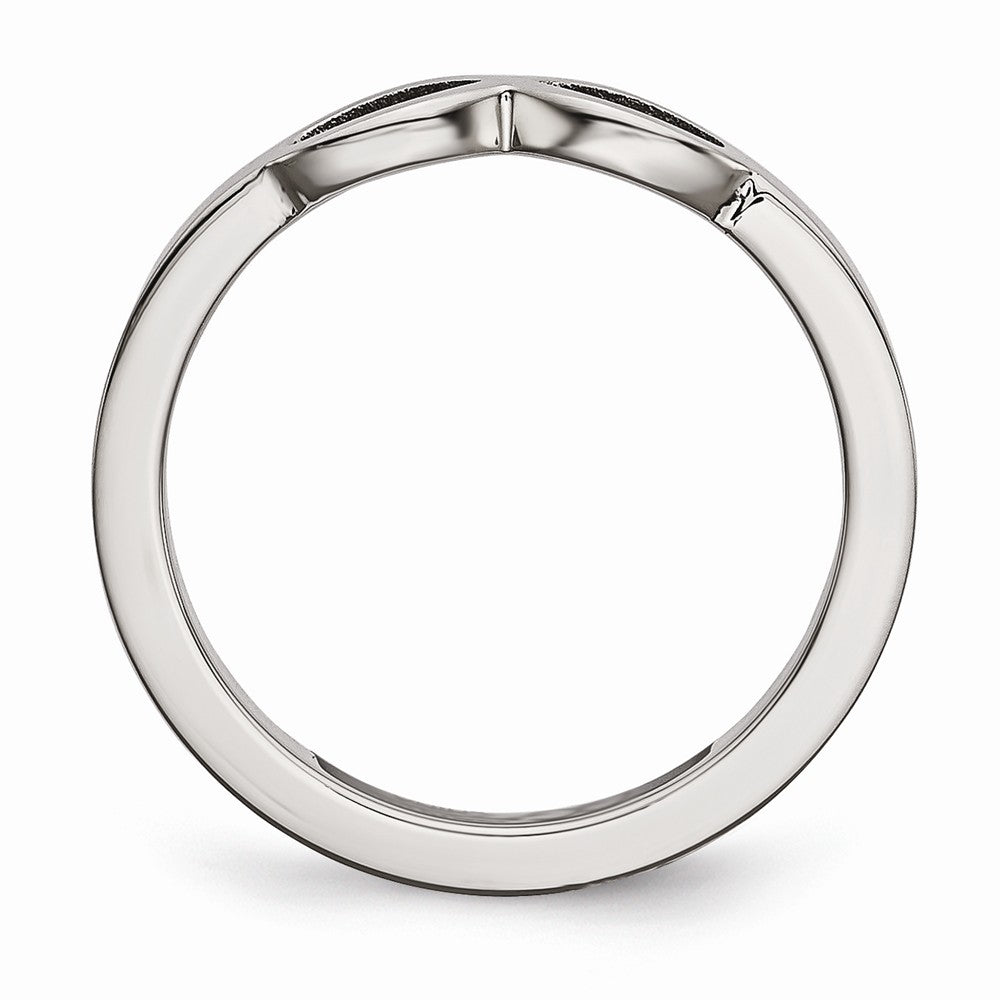 Stainless Steel Polished Infinity Symbol Ring